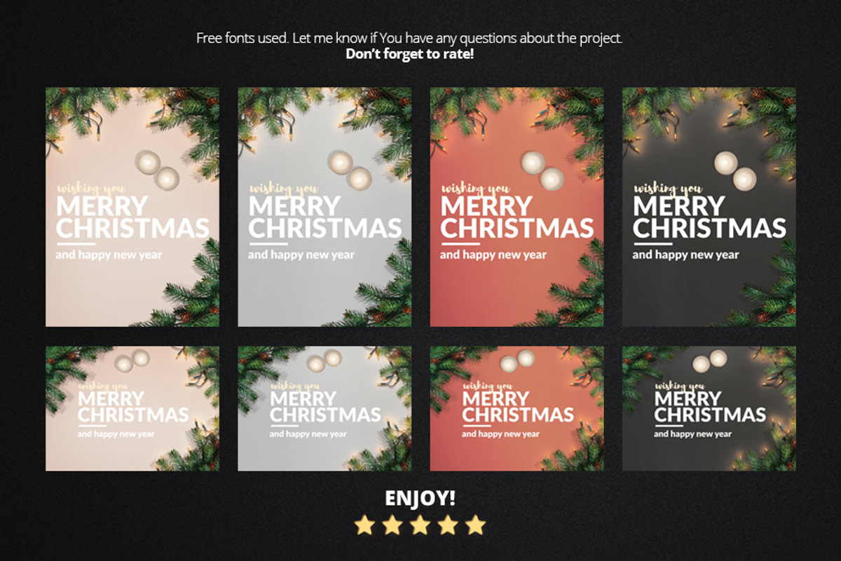 Christmas Greeting Cards, a Card Template by pixart_pm (Photo 4 of 4)