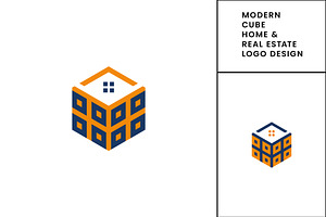 MODERN CUBE HOME & REAL ESTATE LOGO, a Branding & Logo Template by miracle05