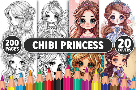 200 Chibi Princess Coloring Pages
