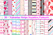 Valentine Stripe Seamless Pattern, a Pattern Graphic by Digital Studio (Thumbnail 1 of 12)
