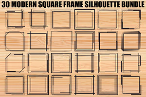 Modern Square Frame SVG Bundle, an Illustration by Creativeshirt
