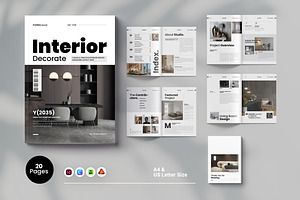 Interior Design Magazine Template, a Magazine Template by Spark_Creative
