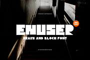 Enuser - Heavy & Block Font, a Sans Serif Font by QR Design Studio (Thumbnail 1 of 7)