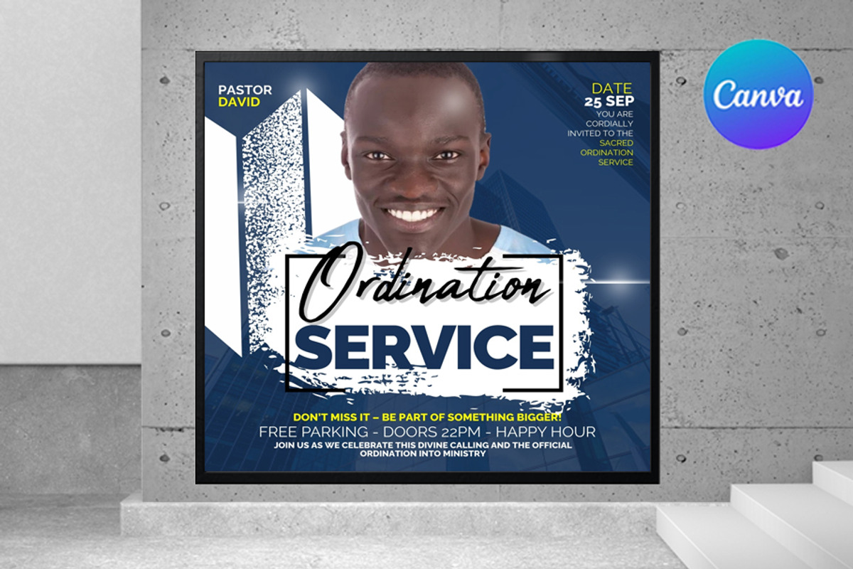 Ordination Ceremony Flyer | Canva, a Graphic by graphicforest (Photo 1 of 3)