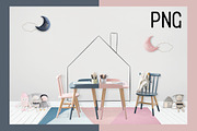 Kids Room Wall/Frame Mock Up 7, a Print Template by Whimsicality (Thumbnail 4 of 4)