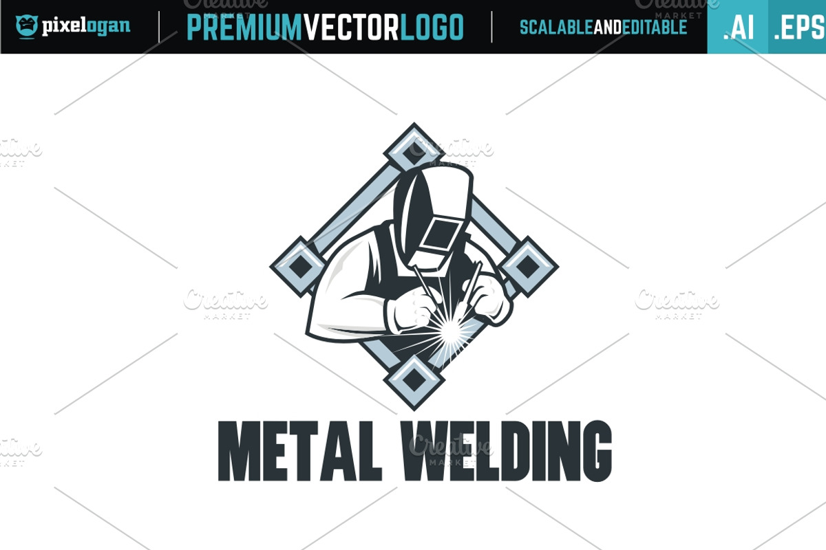 Metal Welding Logo, a Branding & Logo Template by pixelogan (Photo 1 of 2)