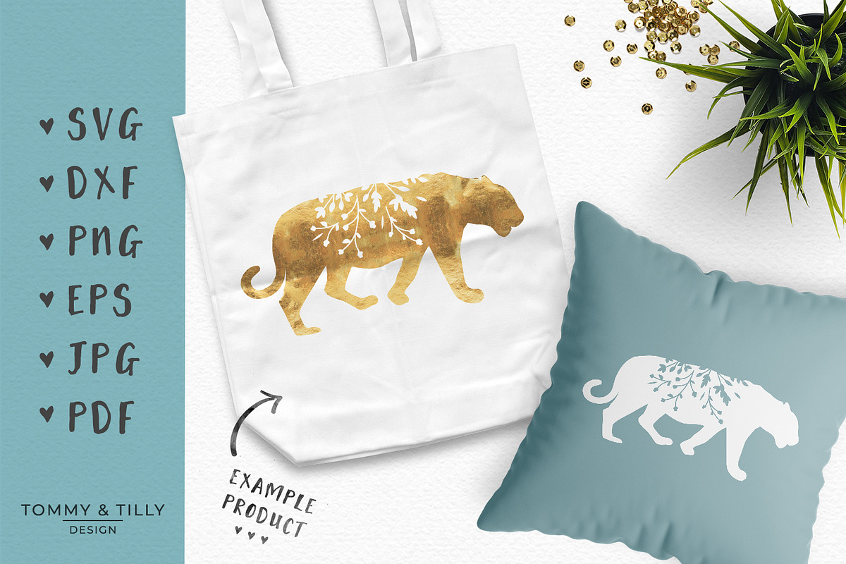 Tiger Silhouette - SVG & Clipart, an Object Graphic by Tommy & Tilly Design (Photo 3 of 4)