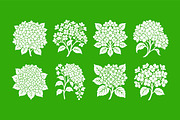 Hydrangea Flower Silhouette Pack, an Object Graphic by Artonix (Thumbnail 2 of 3)