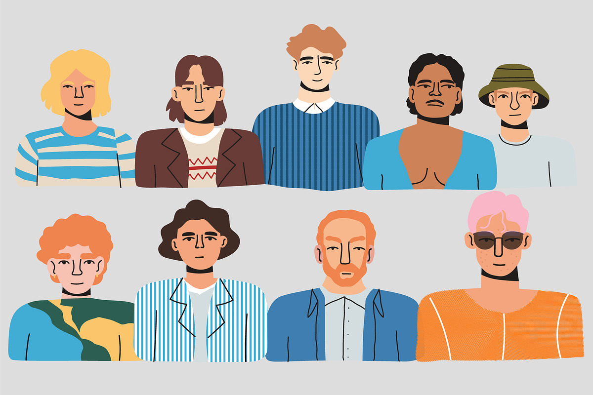 Men. Vector and raster graphics, a Person Illustration by Oliana Moroz (Photo 7 of 18)