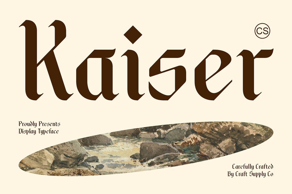 CS Kaiser – Gothic Font, a Sans Serif Font by Craft Supply Co. (Photo 1 of 8)