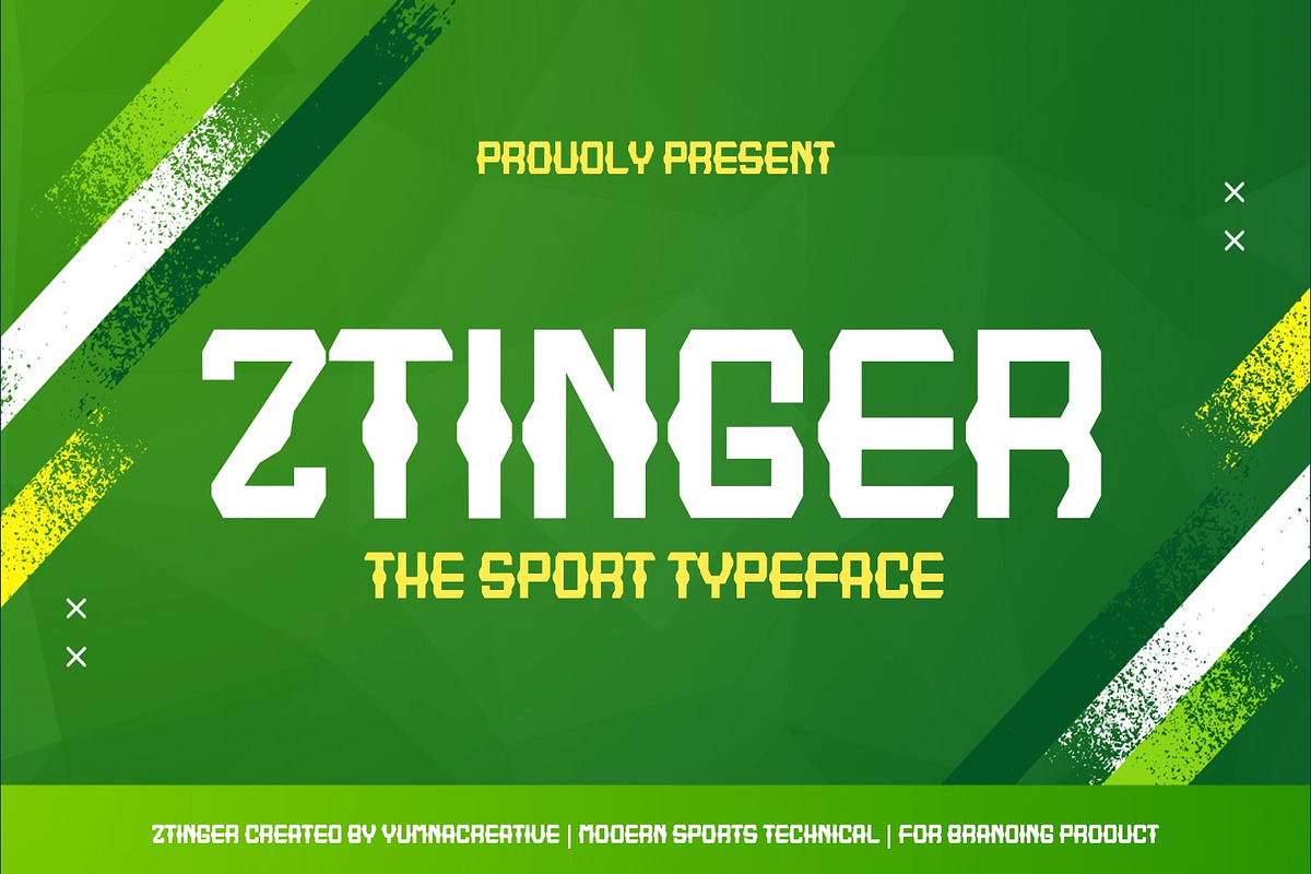 Ztinger - Sports Font, a Sans Serif Font by Dhabee (Photo 2 of 9)