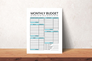 Printable Monthly Budget Planner