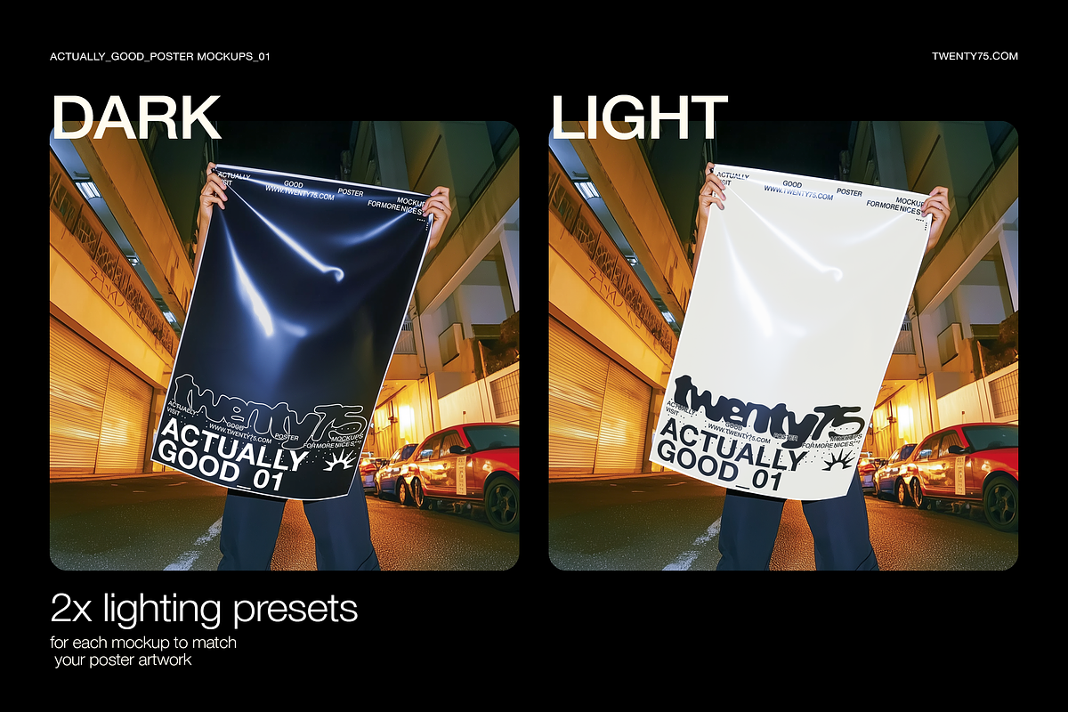 ACTUALLY GOOD POSTER MOCKUPS 01, a Product Mockup by Twenty75 (Photo 3 of 7)
