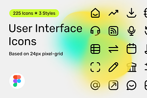 User Interface Icons 3.0 | 225 Icons, an Outline Icon by Pixel-Perfect