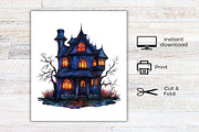 Watercolor Halloween Evening Clipart, an Illustration by Canvas Craft (Thumbnail 7 of 8)