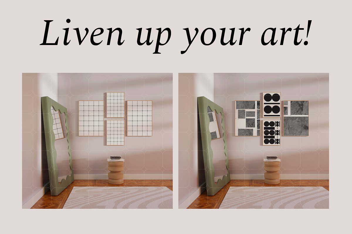 Wall Art Gallery Mockups PIXIE, a Household Mockup by Bonumo (Photo 5 of 14)
