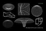 Grid retro abstract & geometric set., an Object Graphic by lisa_kalev (Thumbnail 8 of 11)