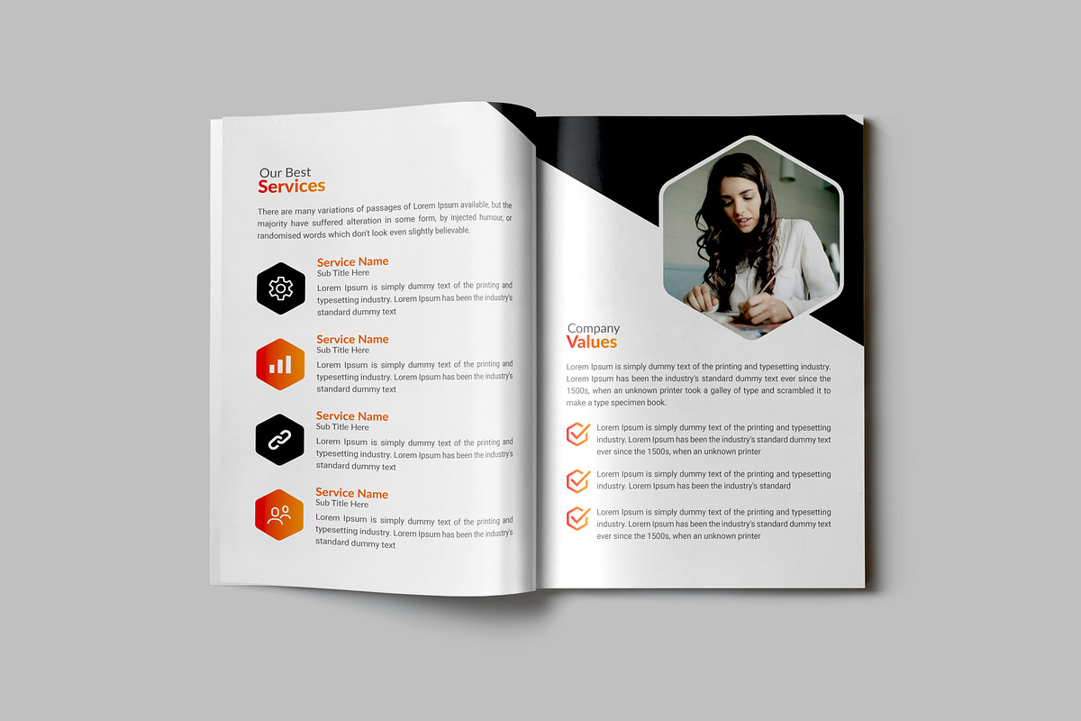 Company Profile Booklet Template, a Brochure Template by VectStock (Photo 4 of 5)
