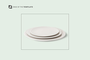 Stacked Ceramic Plate Mockup