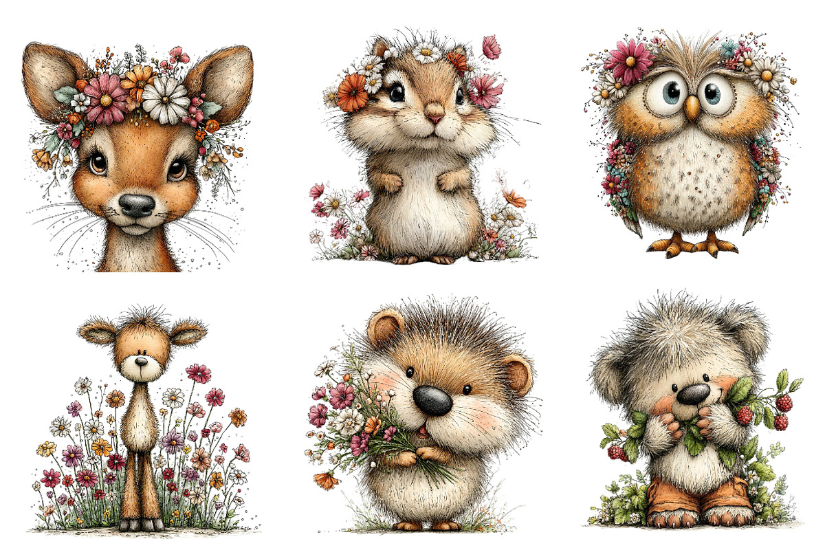 Whimsical Summer Woodland Animals, an Illustration by Dream Creation (Photo 2 of 8)