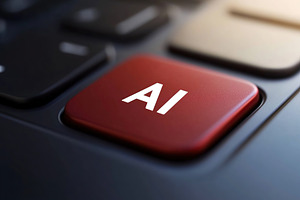 AI button on computer keyboard, a Technology Photo by AlyaAnd