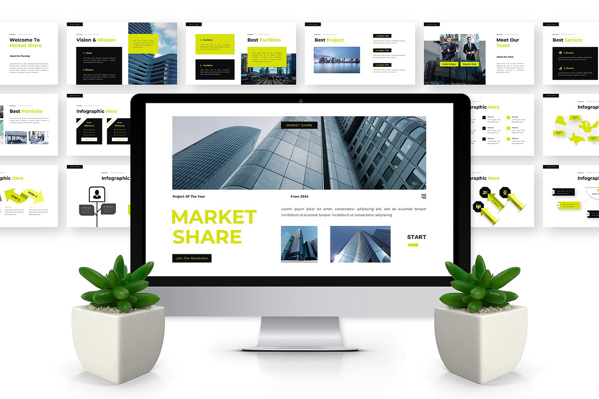 Market Share - Business Powerpoint preview 4