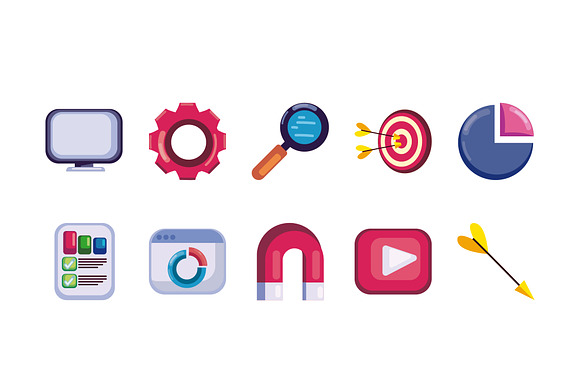 Digital Marketing Illustration Set preview 3