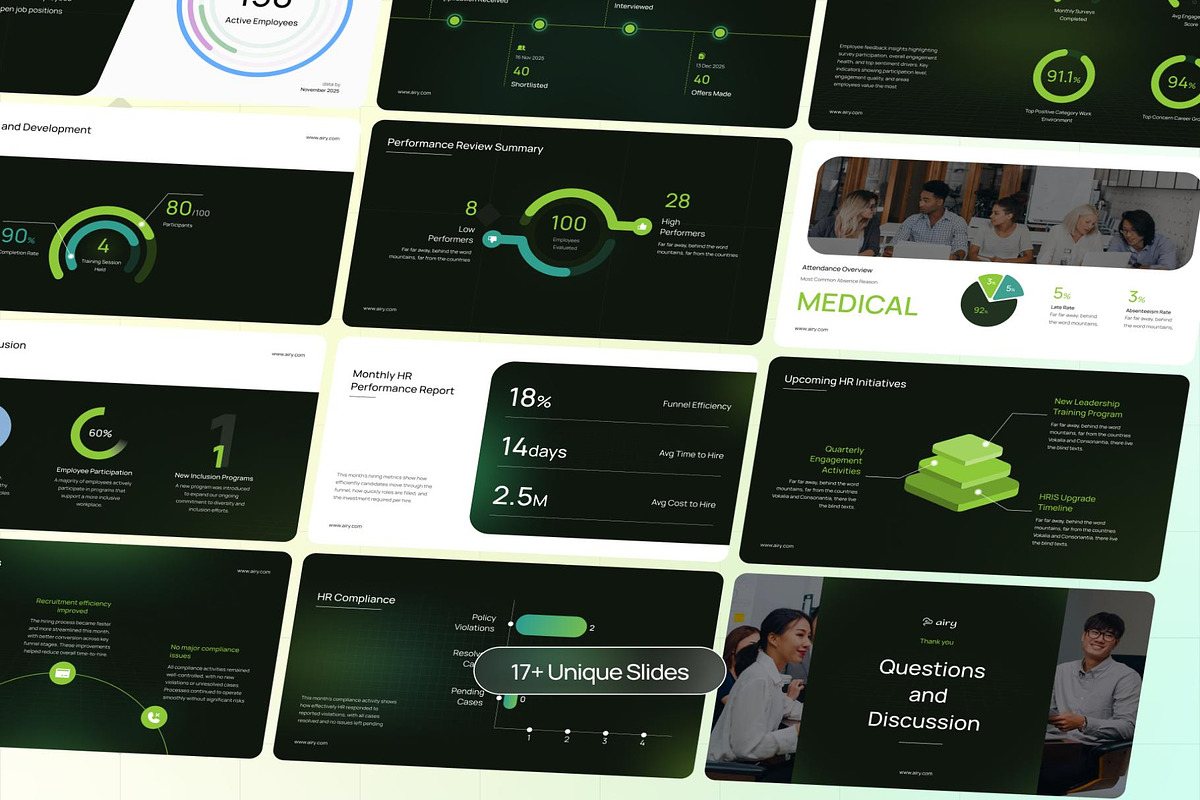 Airy Modern HR People Analytics, an UI Kit Template by Creative Perspective (Photo 5 of 7)