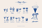 Vintage cocktails. Hand drawn art, a Food Illustration by Summer Nightingale Art (Thumbnail 7 of 15)