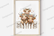 Watercolor Highland Cow, a Seasonal Illustration by Designworld (Thumbnail 3 of 4)