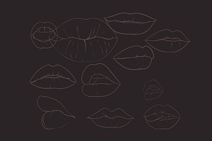 Lips Stamp Brushes For Procreate