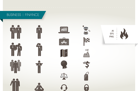 20x2 Business and Finance Icon Set