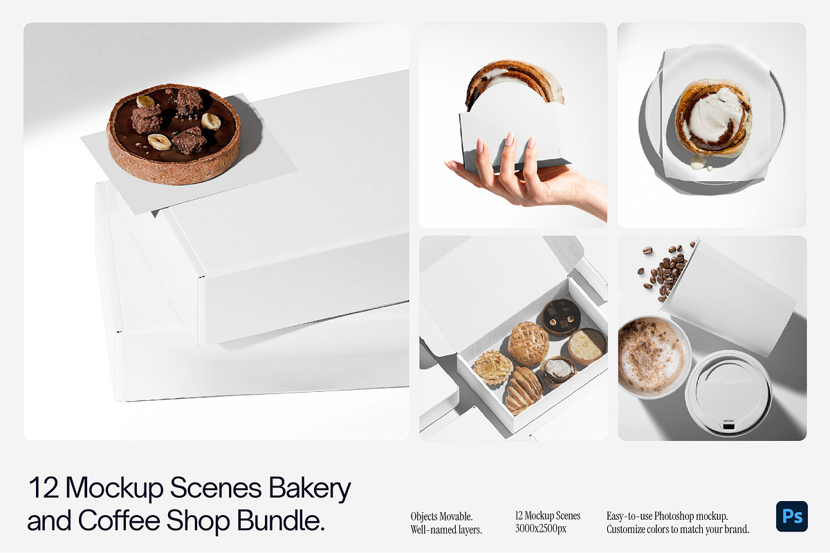 Bakery & Coffee Shop Mockup Bundle, a Packaging Mockup by Creo.pt (Photo 1 of 14)