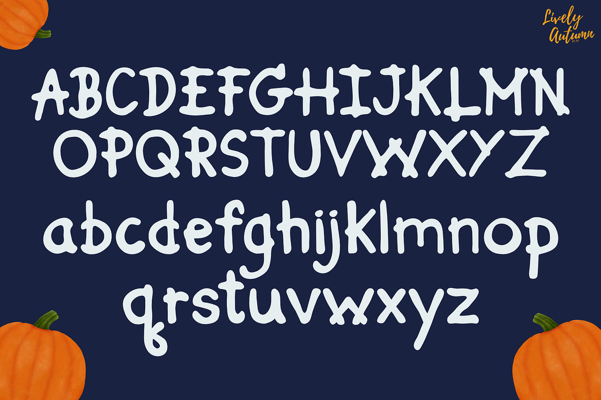 Pumpkin Night | Handwriting font, a Handwritten Font by LivelyAutumn11.11 (Photo 2 of 4)