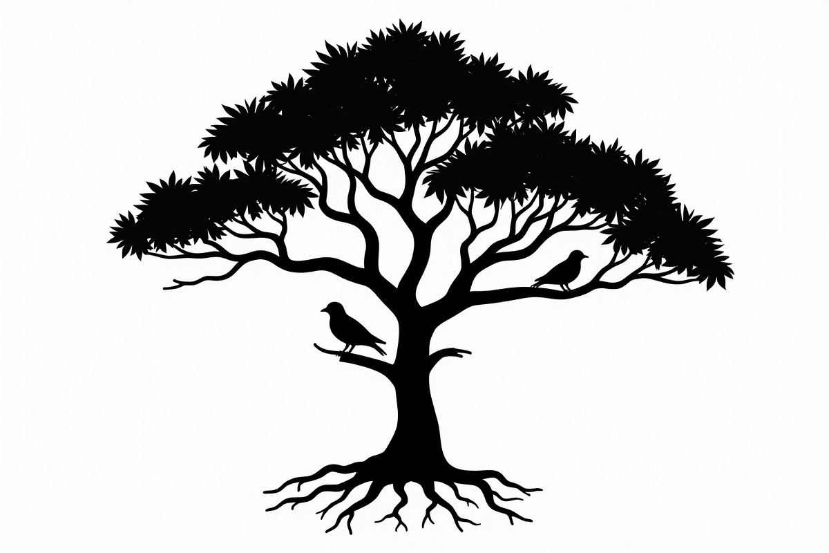 Tree and Birds Clipart Set of, an Illustration by musafir_fashion (Photo 2 of 9)