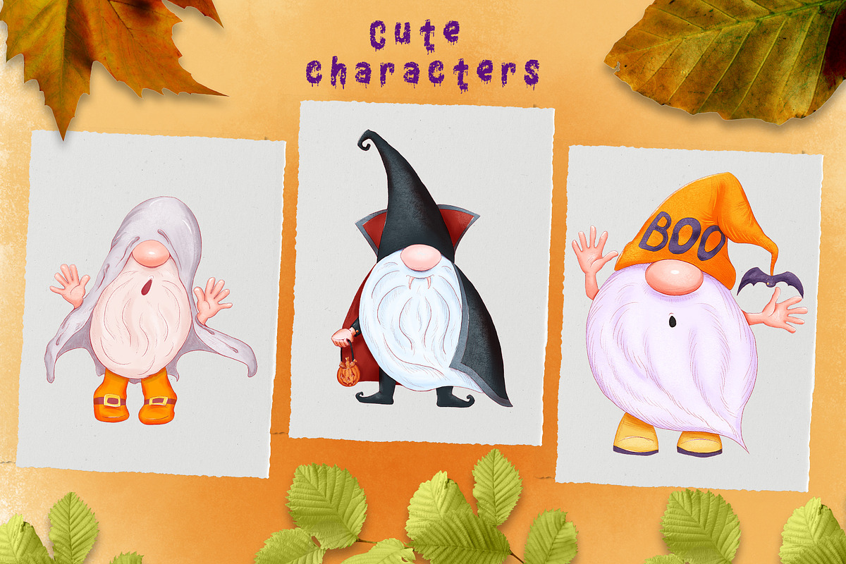 Gnomes and Pumpkins.Design for print, an Illustration by Gennadi Digital Studio (Photo 2 of 8)