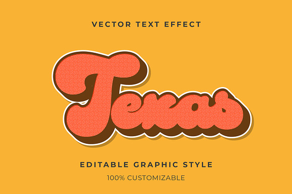 Retro Script Halftone 3D Text Effect preview 3