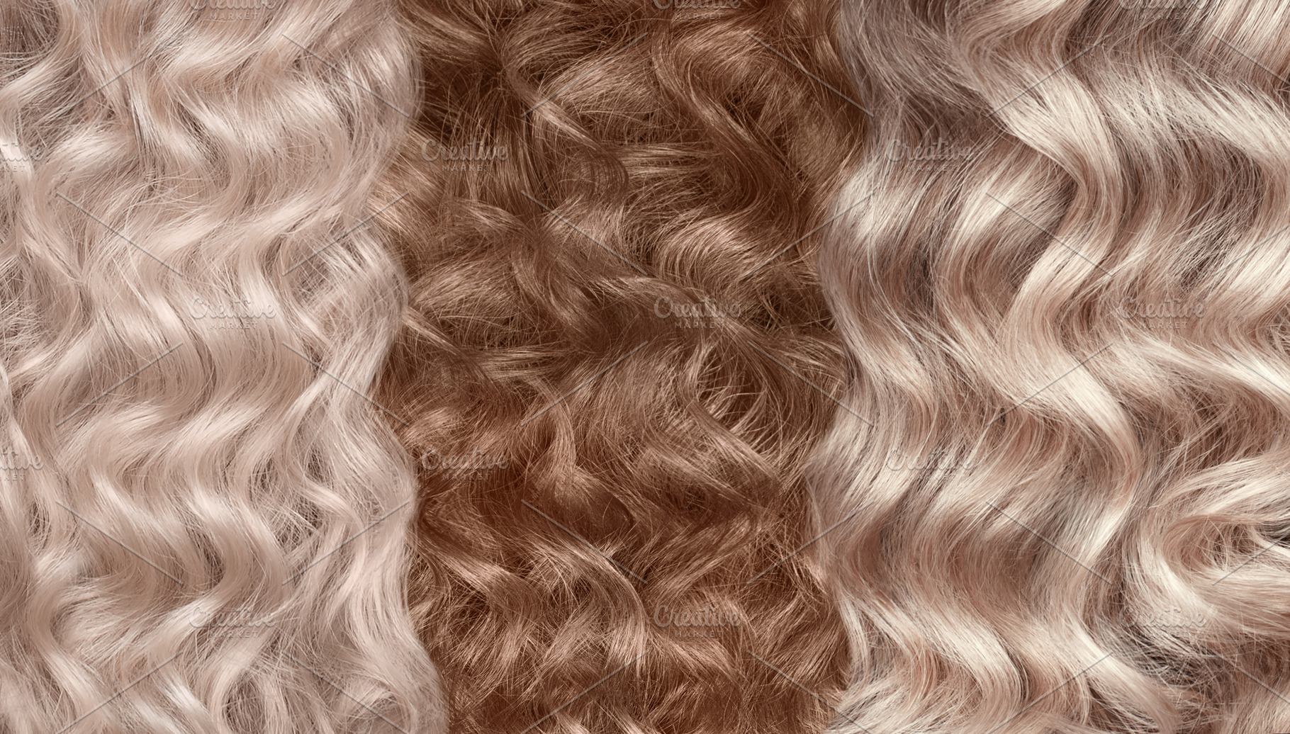 Hair closeup wave blondie curls stock photo containing hair and color, a Beauty & Fashion Photo by KOBRIN|PHOTO