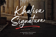 Khalisa Signature, a Script Font by Haps Space (Thumbnail 1 of 7)