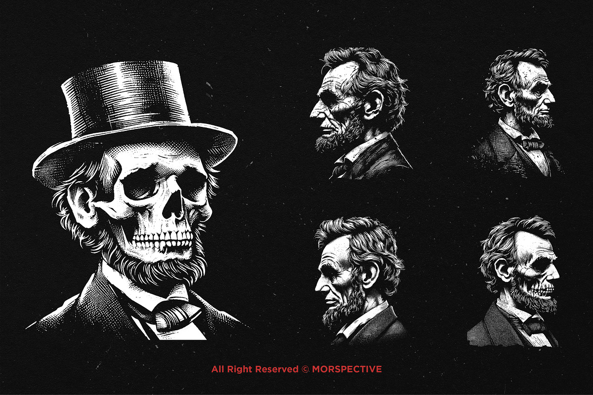 10 Bundle Dark Art Lincoln Legend, an Illustration by Morspective (Photo 3 of 7)