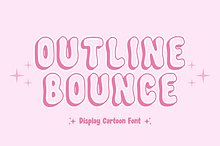 Outline Bounce - Bubble Font Type