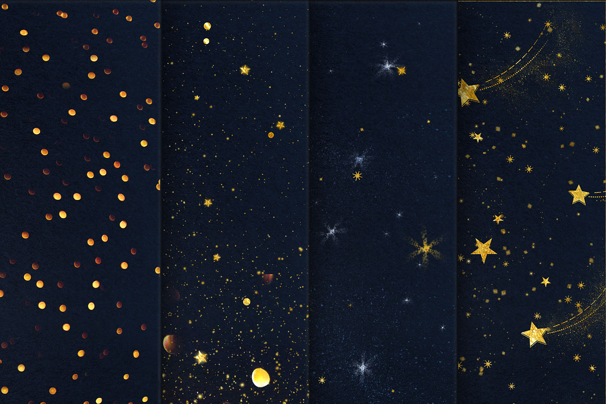 Starry Night Digital Paper, a Pattern Graphic by MixPixBox (Photo 3 of 5)