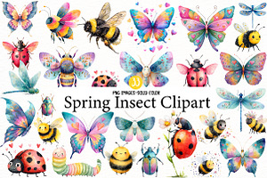Spring Insect Clipart, an Illustration by Designworld