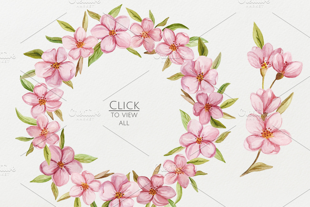 Blossoms. Spring watercolor set, a Decorative Illustration by NataliVA (Photo 2 of 4)