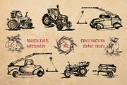 Set of hand-drawn transport, a Decorative Illustration by Zimages (Thumbnail 2 of 6)