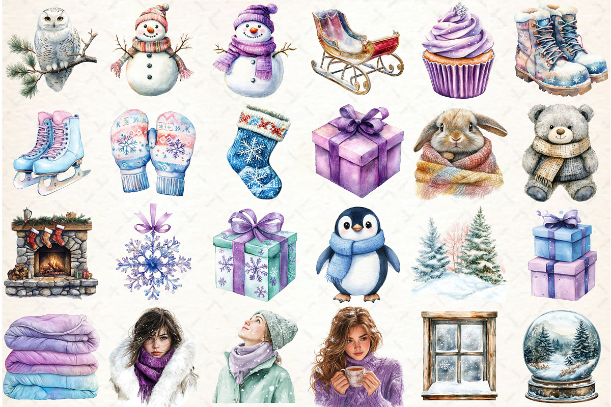 Winter Wonderland Igloo Clipart, an Illustration by Libby Wishes (Photo 3 of 7)