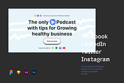 Podcast Business - Banners vol1, a Social Media Template by Petr Bilek (Thumbnail 2 of 3)