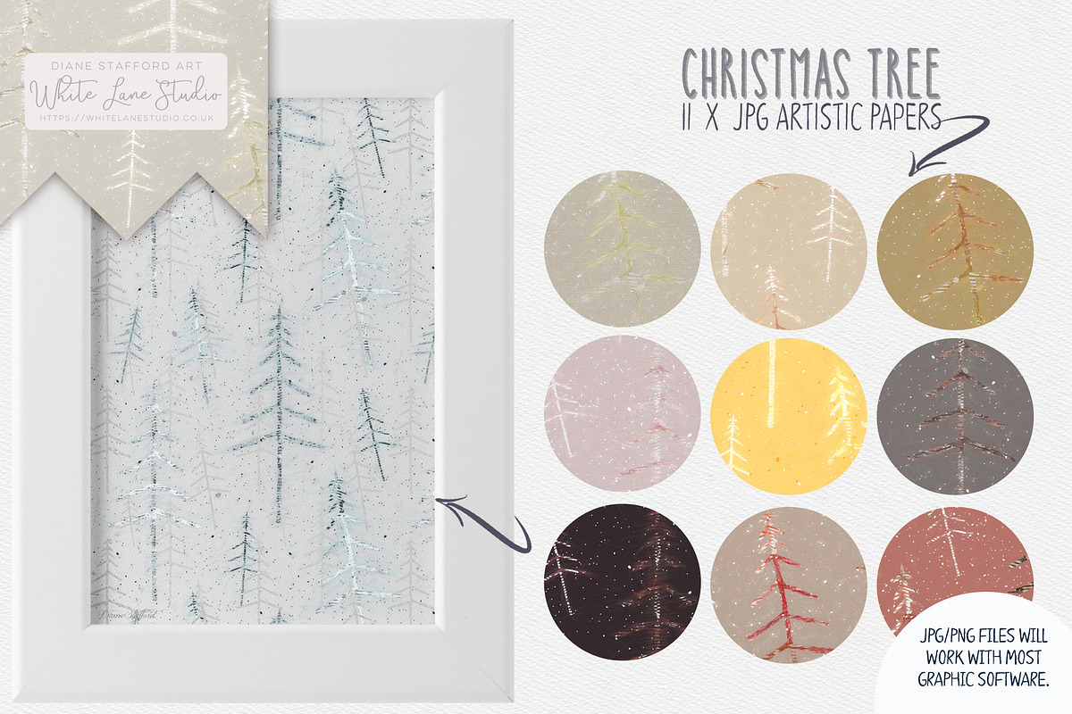 Christmas Tree Seamless Patterns, a Pattern Graphic by White Lane Studio (Photo 4 of 9)