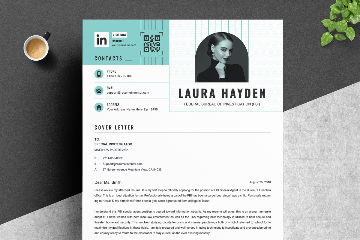 FBI Agent Professional Resume / CV