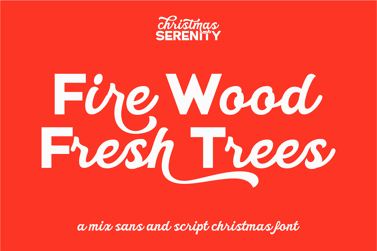 Christmas Serenity - Mix Font, a Script Font by Keithzo (Photo 2 of 8)